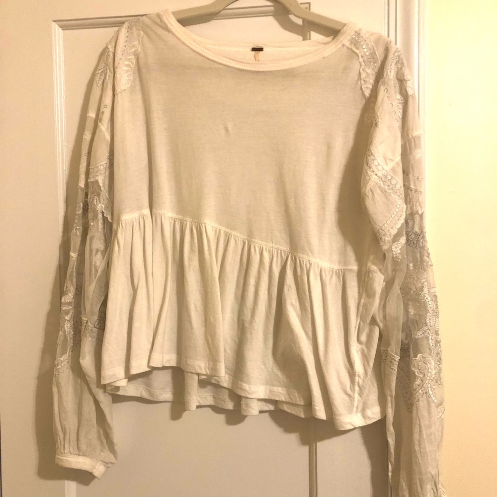 Free people peplum blouse, Sz XS